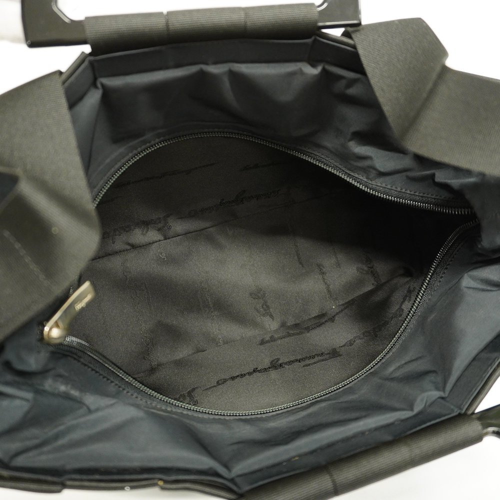 SALVATORE FERRAGAMOAuth 2WAY Bag Women's Nylon Canvas Black - Picture 4 of 8